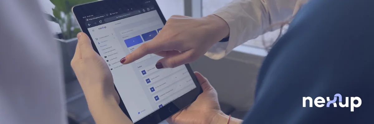 Captura de pantalla del sistema de turnos de Nexup